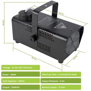 Foto 3 | Máquina De Niebla Atdawn Con 126 Luces Led De 520 Ml Y 500 W - Venta Internacional.