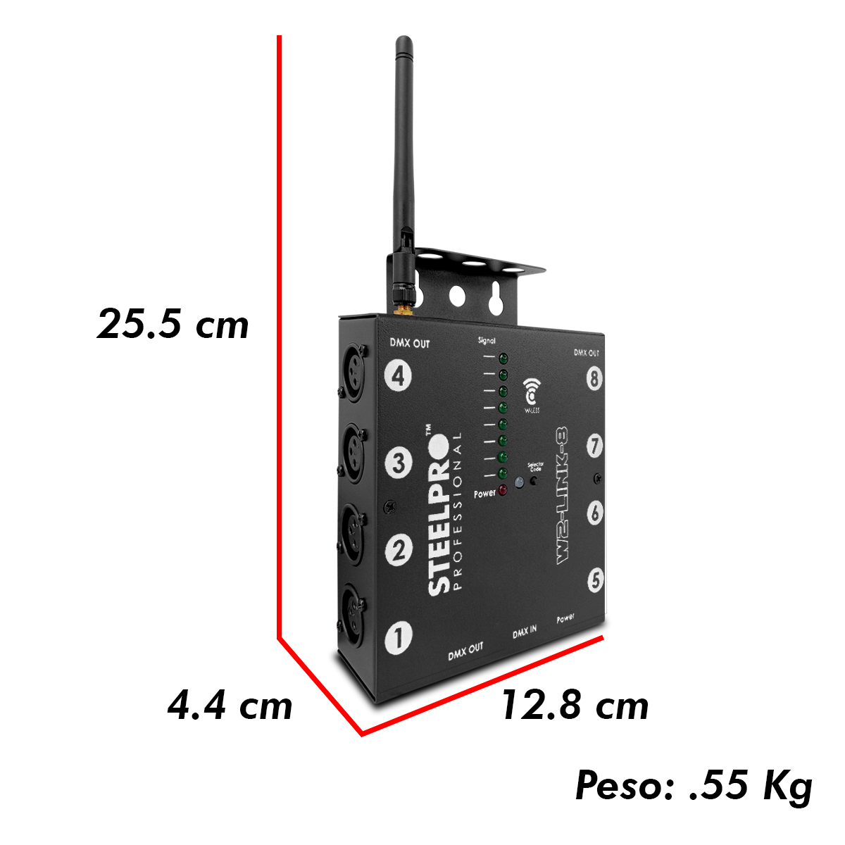 Foto 6 pulgar | Luz De Escenario Led Divisor De Señal Splitter Steelpro Mod: W2-link_8 Luces Color Blanco