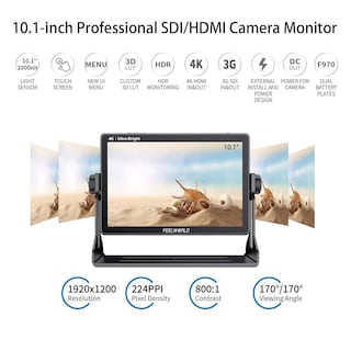 Foto 2 | Monitor De Campo Con Cámara Feelworld Lut11s De 10 1'' 2000 Nits 3g Sdi 4k - Venta Internacional.