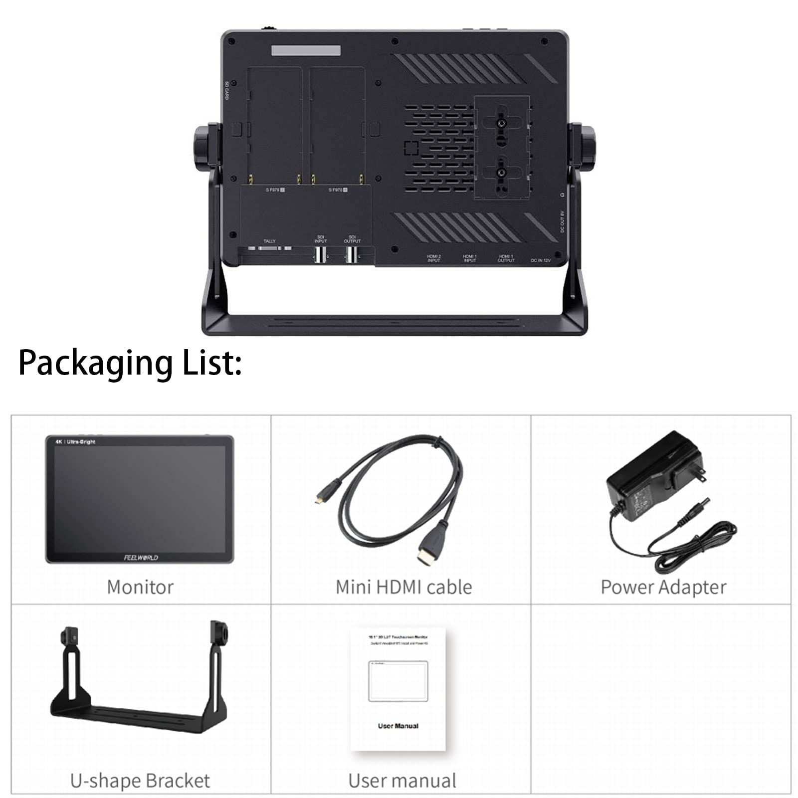 Foto 7 pulgar | Monitor De Campo Con Cámara Feelworld Lut11s De 10 1''  2000 Nits  3g  Sdi 4k - Venta Internacional.