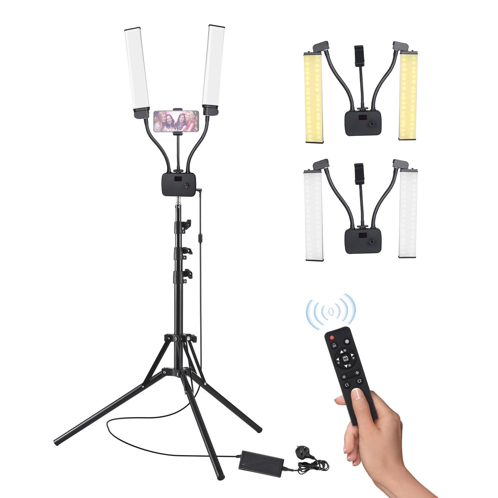 Luz Estética Andover De 45 W  Bicolor Regulable Con Trípode - Venta Internacional.