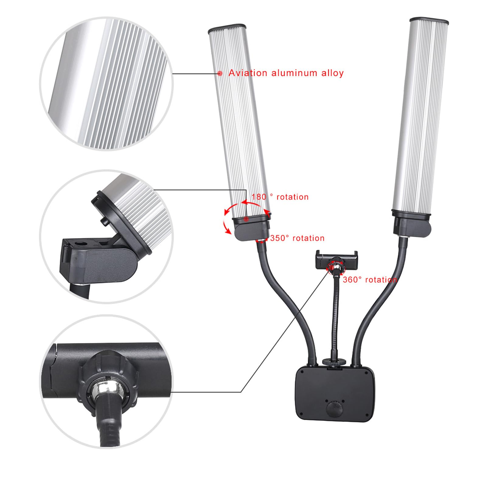 Foto 6 pulgar | Luz Estética Andover De 45 W  Bicolor Regulable Con Trípode - Venta Internacional.