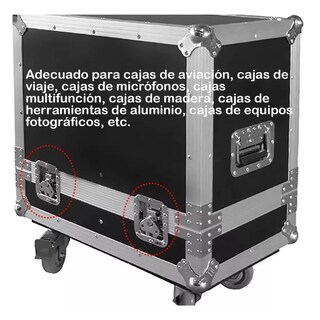 Foto 5 | 8 Piezas Broches Mediano Cromado Para Fabricar Flight Case Lab.g Plata