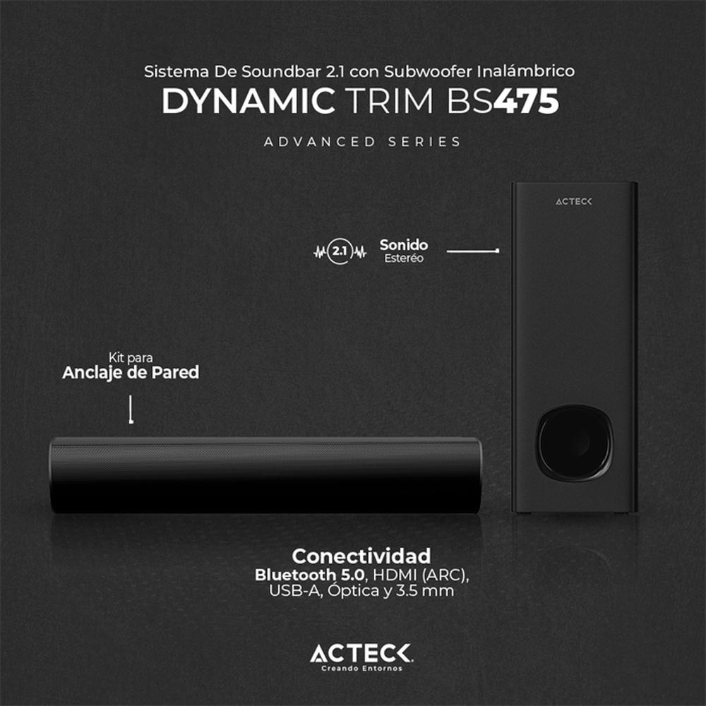 Foto 4 pulgar | Barra de Sonido Acteck Dynamic Trim Bs475 Ac-935227 color Negro