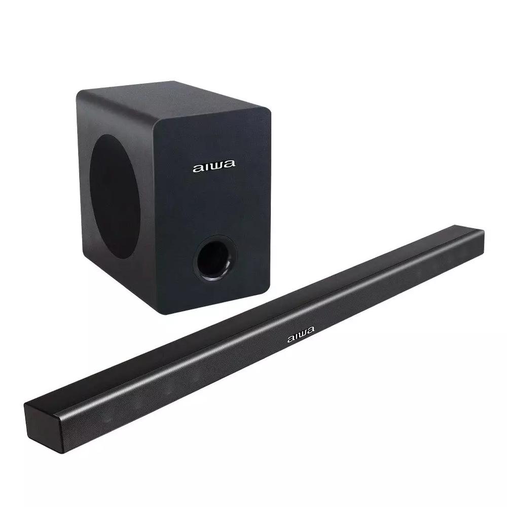 Foto 2 pulgar | Barra de Sonido Aiwa Negra Potencia 300w Subwoofer