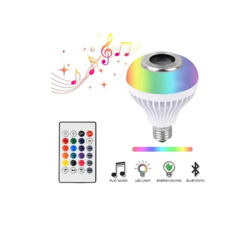 Foto 2 pulgar | Altavoz Bluetooth Con Bombilla Led Rgb Y Mando A Distancia - Venta Internacional.