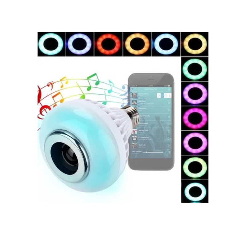 Foto 3 pulgar | Altavoz Bluetooth Con Bombilla Led Rgb Y Mando A Distancia - Venta Internacional.