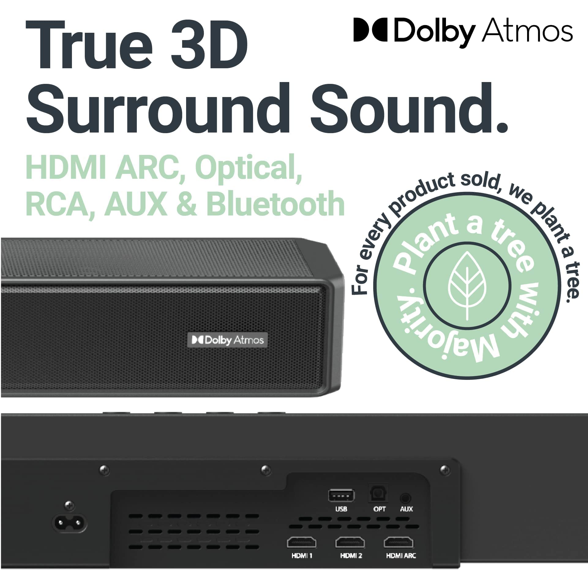 Foto 7 | Barra De Sonido Majority Sierra 2.1.2 Dolby Atmos De 400 W Con Subwoofer - Venta Internacional.