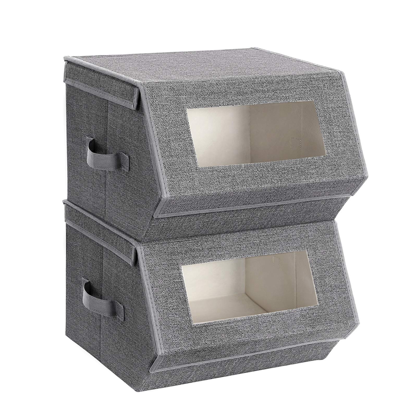 Contenedores de Almacenamiento Songmics Gris 2 Piezas