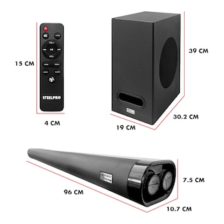 Foto 3 | Barra De Sonido Profesional Bluetooth Teatro En Casa Rms 380w 6 Vias Subwoofer 6.5 Armony Steelpro Color Negro