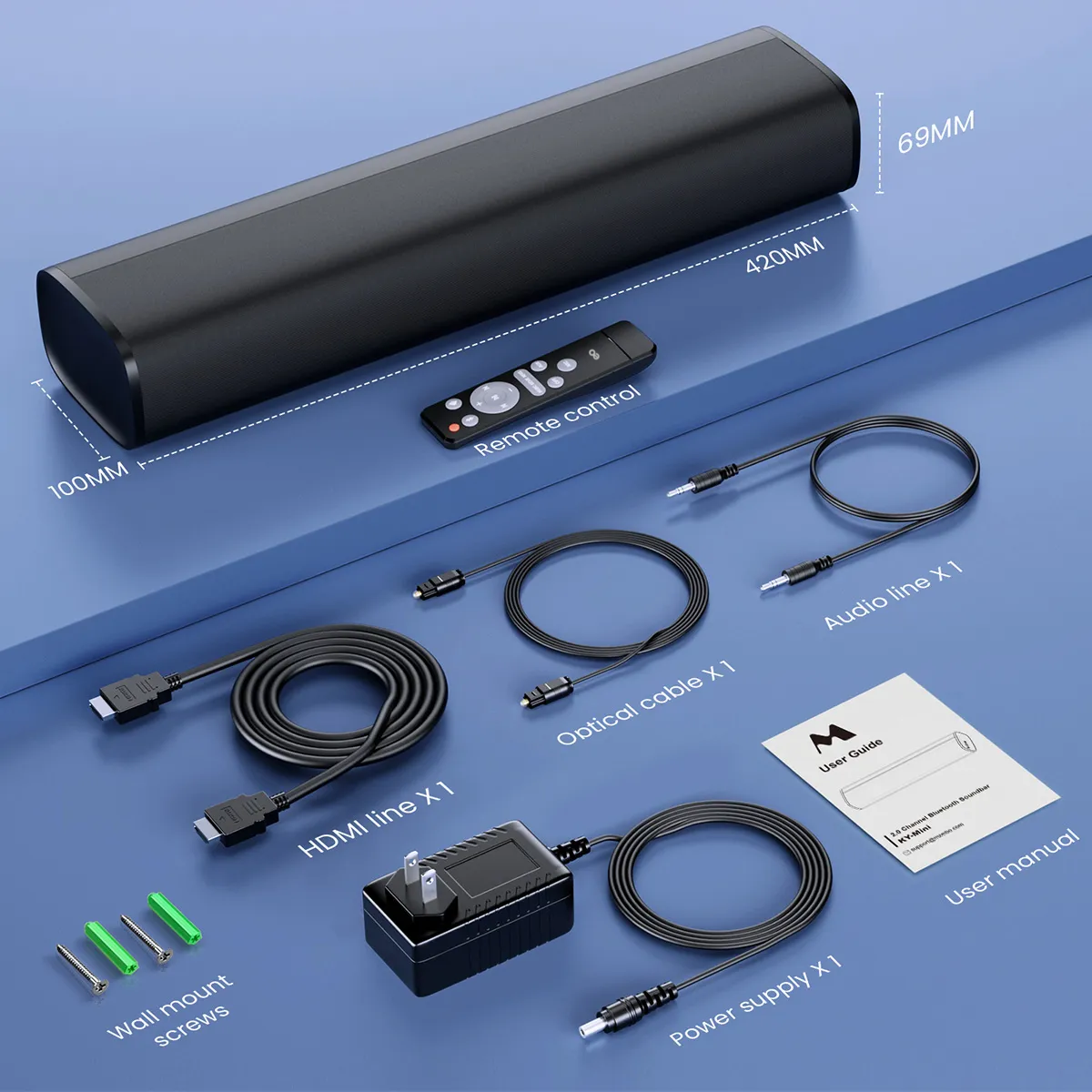 Foto 5 pulgar | Barra De Sonido Cine En Casa Desmontable Bluetooth Bocina Eo Safe Imports Esi-20196 Negro