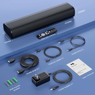 Foto 4 | Barra De Sonido Cine En Casa Desmontable Bluetooth Bocina Eo Safe Imports Esi-20196 Negro