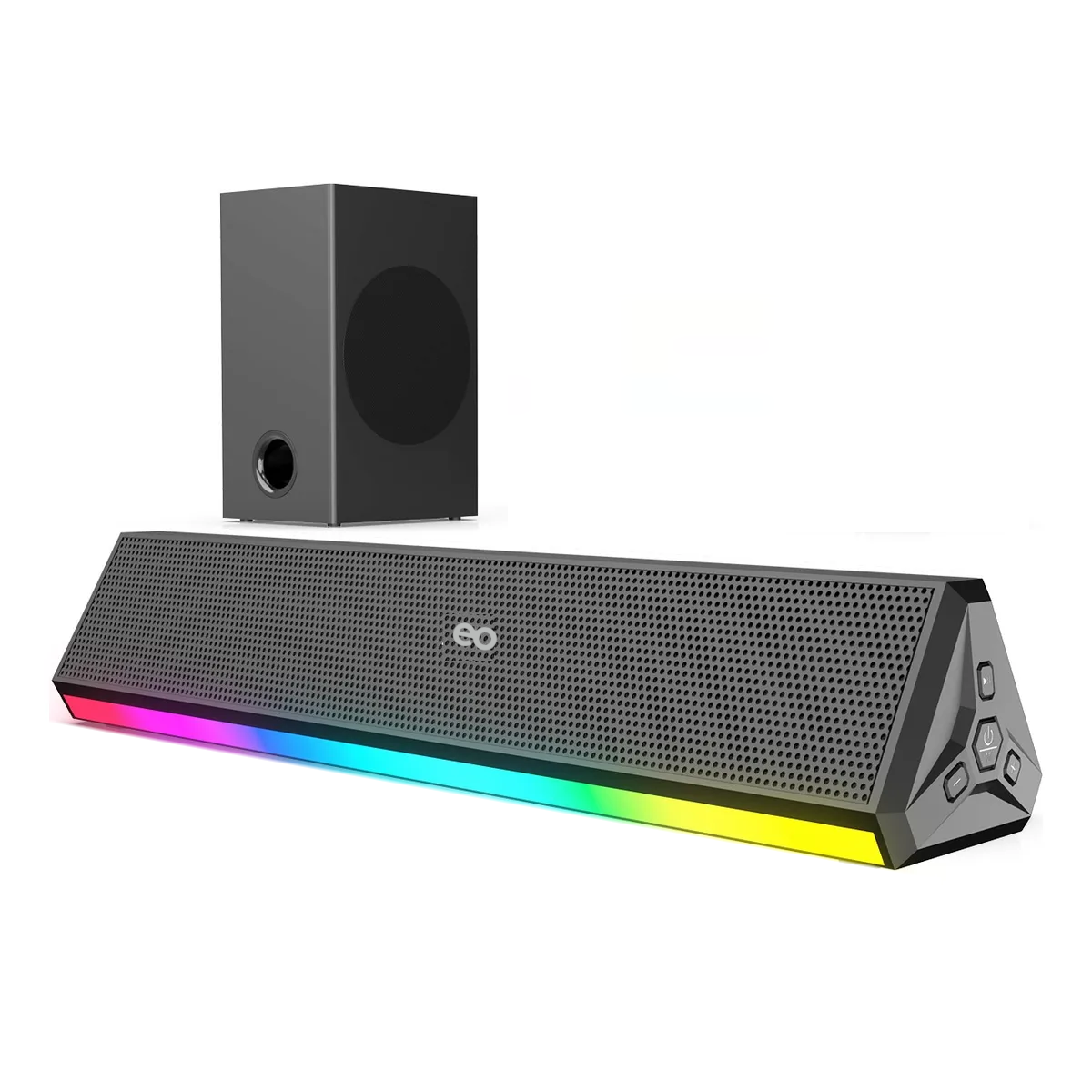 Foto 2 pulgar | Barra De Sonido 100w 2.2 Canales Con Subwoofer Para Tv Eo Safe Imports Esi-20197 Negro