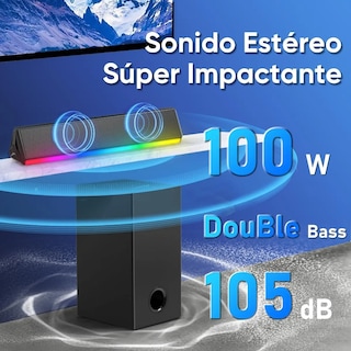 Foto 2 | Barra De Sonido 100w 2.2 Canales Con Subwoofer Para Tv Eo Safe Imports Esi-20197 Negro