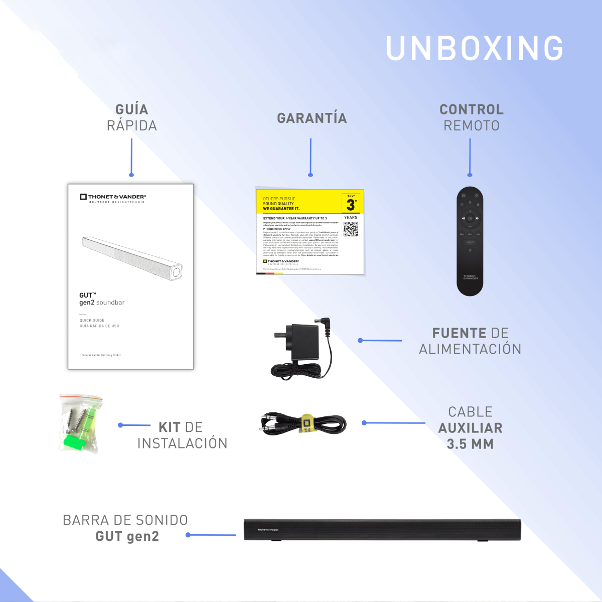 Foto 6 | Barra De Sonido Thonet & Vander Gut Gen2 2.0 Bluetooth 5.3  Hdmi Arc  Óptico 40w Rms