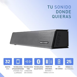 Foto 8 | Bocina Portátil Thonet & Vander Holm Bluetooth 5.0 Usb Aux Powerbank 32w Rms