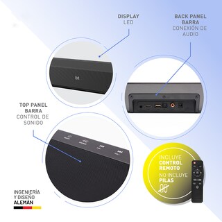 Foto 6 | Barra De Sonido Thonet & Vander Röhré Gen2 2.1 – 80w Rms Bluetooth 5.3 Hdmi Arc Óptico Coaxial