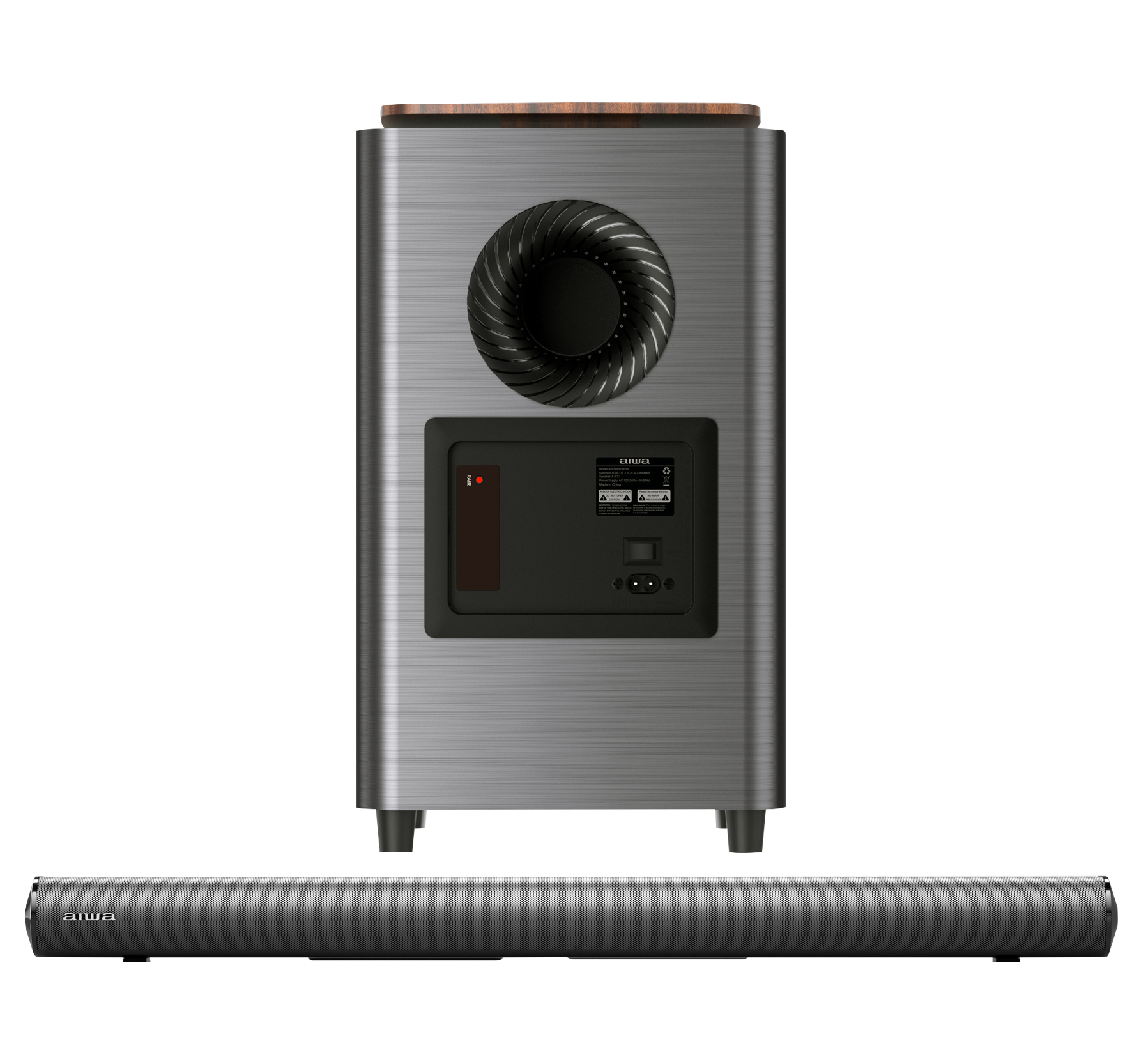 Foto 4 pulgar | Barra De Sonido Aiwa Wireless 160w Awsbh23ww Color Gris Oscuro Frecuencia 50/60 Hz