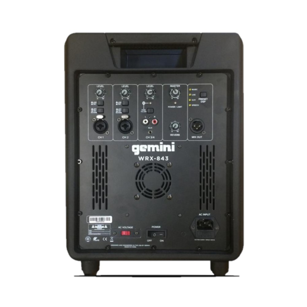 Foto 4 pulgar | Mini Lineal Wrx-843 Gemini  Bluetooth  Xlr  250w  Control De Volumen  Tsr.