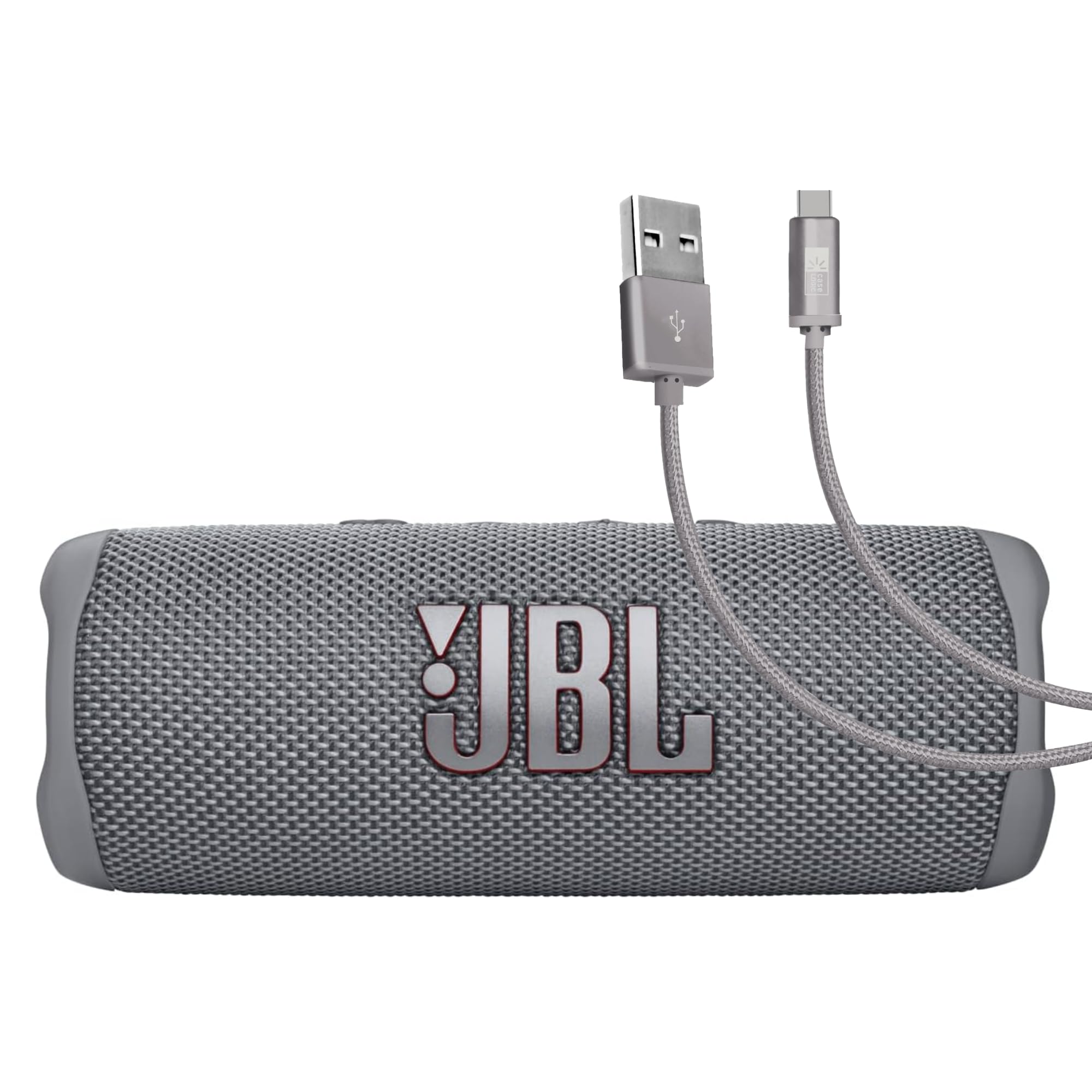 Foto 2 pulgar | Altavoz Jbl Flip 6 Gris Con Case Logic Trenzado Usb-c De 6 Pies - Venta Internacional.