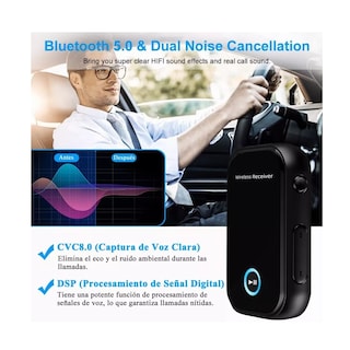 Foto 2 | Receptor Y Transmisor Bluetooth V5.0 De Audio Eo Safe Imports Esi-4282 color Negro