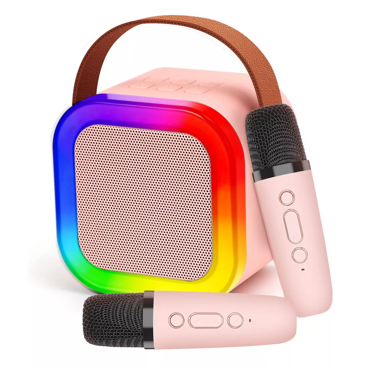 Altavoz Inalámbrico Portátil Con Micrófono Karaoke Bluetooth Eo Safe Imports  Esi-14403  Rosa