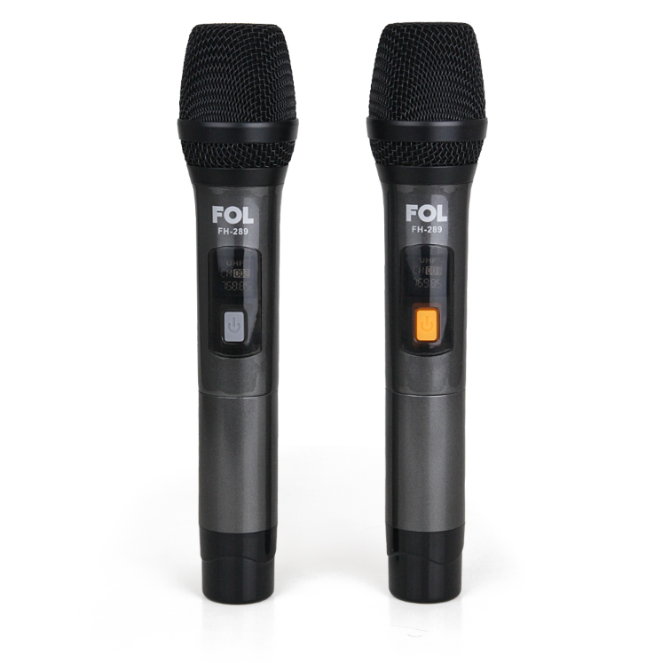 Micrófonos Profesionales Inalámbricos Karaoke Con Transmisor Adaptador 6.3 Mm Fh-289