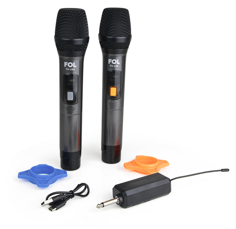 Foto 4 | Micrófonos Profesionales Inalámbricos Karaoke Con Transmisor Adaptador 6.3 Mm Fh-289