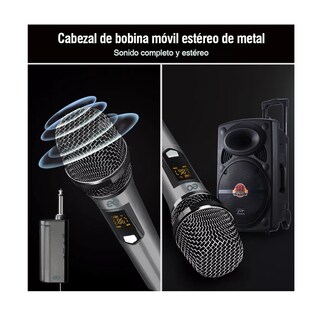 Foto 2 | Kit Micrófono Inalámbrico Profesional 10pcs Eo Safe Imports Esi-10908-1 Gris