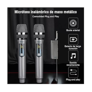 Foto 3 | Kit Micrófono Inalámbrico Profesional 10pcs Eo Safe Imports Esi-10908-1 Gris