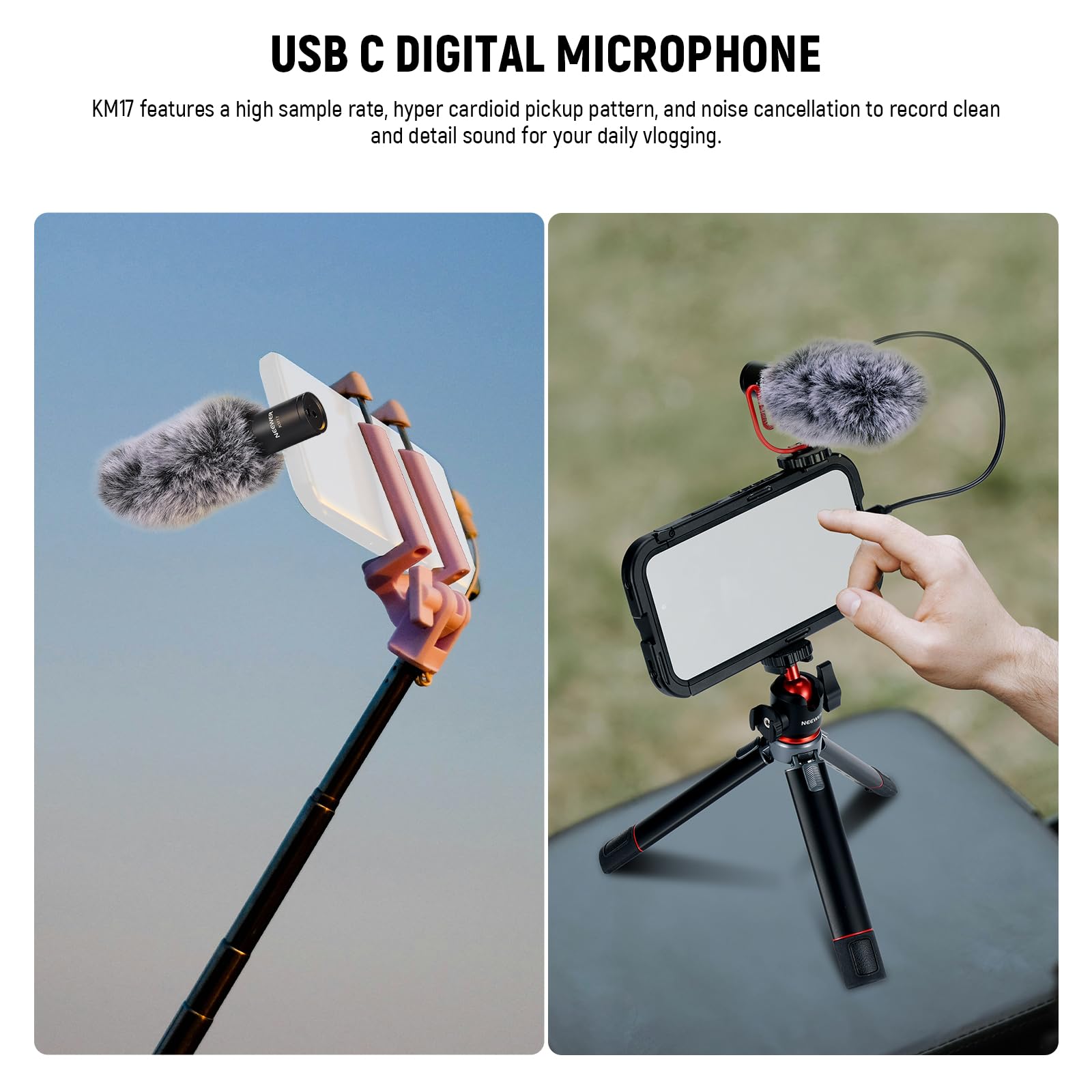 Foto 3 pulgar | Micrófono Usb C Neewer Km17 Pro Con Cancelación De Ruido Y Soporte Shock - Venta Internacional.