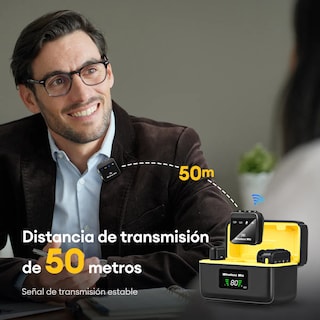 Foto 3 | Micrófono Inalambrico Lavalier Solapa Para Iphone Android Eo Safe Imports Esi-20558 Negro