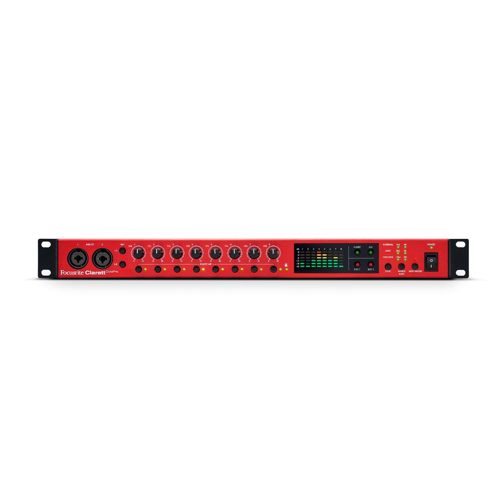 Preamplificador De Micrófono Focusrite Clarettplus Octopre Color Rojo 8 Canales