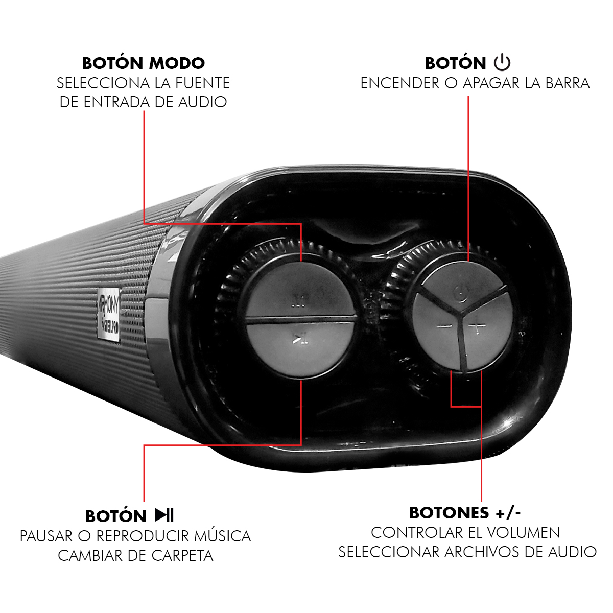 Foto 5 pulgar | Barra de Sonido Teatro en Casa Subwoofer Steelpro