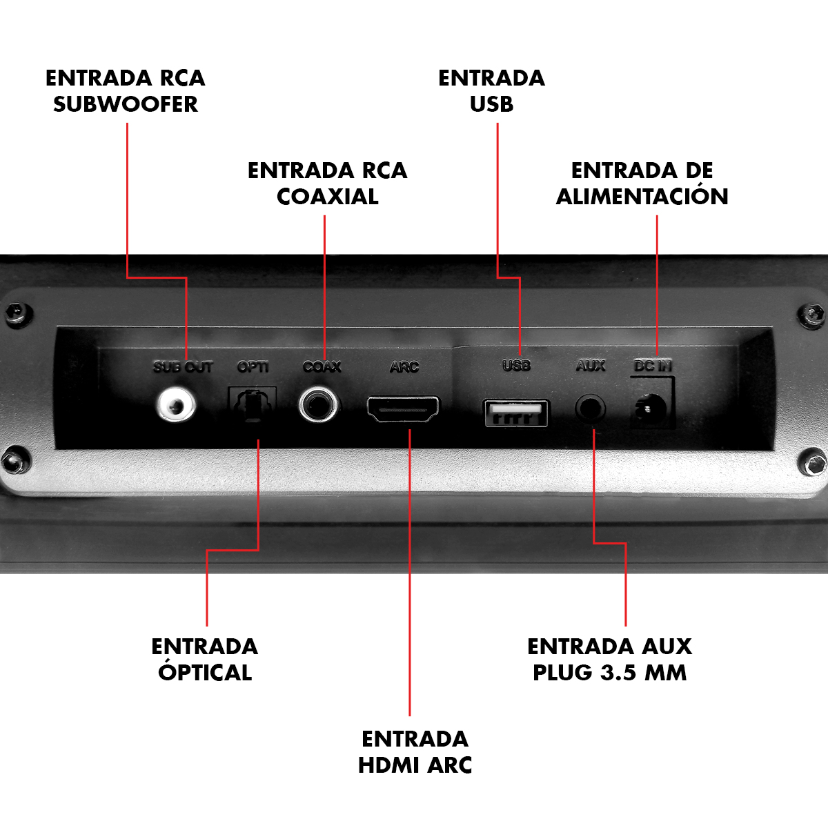 Foto 5 | Barra de Sonido Teatro en Casa Subwoofer Steelpro