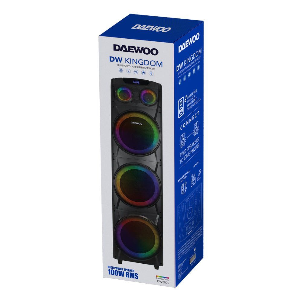 Foto 5 pulgar | Torre De Sonido Daewoo Bluetooth Bocina Inalámbrica Tws 100w color Negro Dw2022