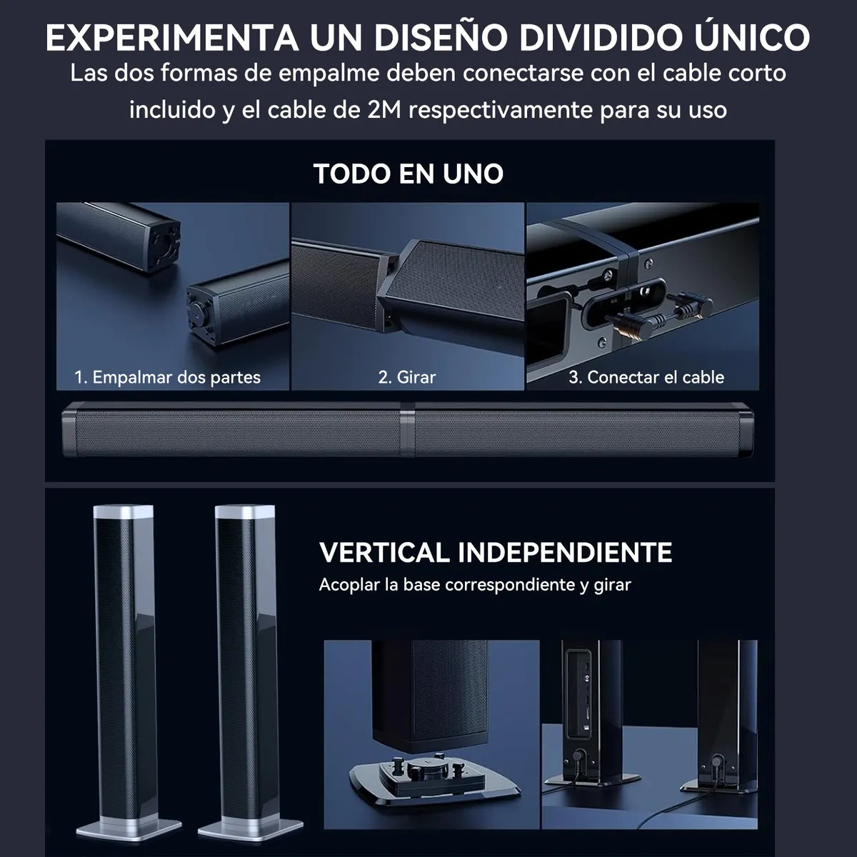 Foto 4 pulgar | Barra De Sonido Belug  Y Subwoofer Con Bluetooth Negro