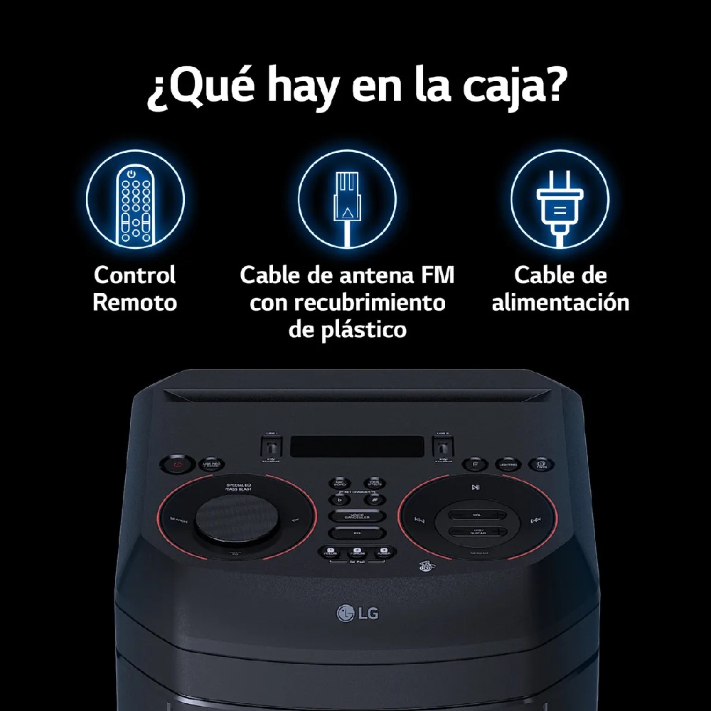 Foto 9 pulgar | Bocina Bluetooth Portátil Lg Rnc5 Con Luces Led Con Karaoke Star