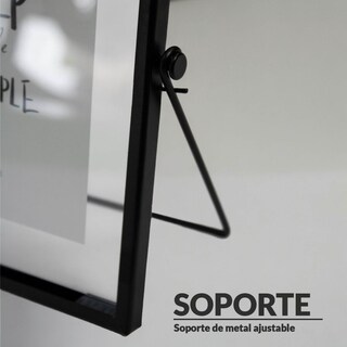 Foto 5 | Portarretrato Iliosinnova Metálico Negro 10 x 10 cm