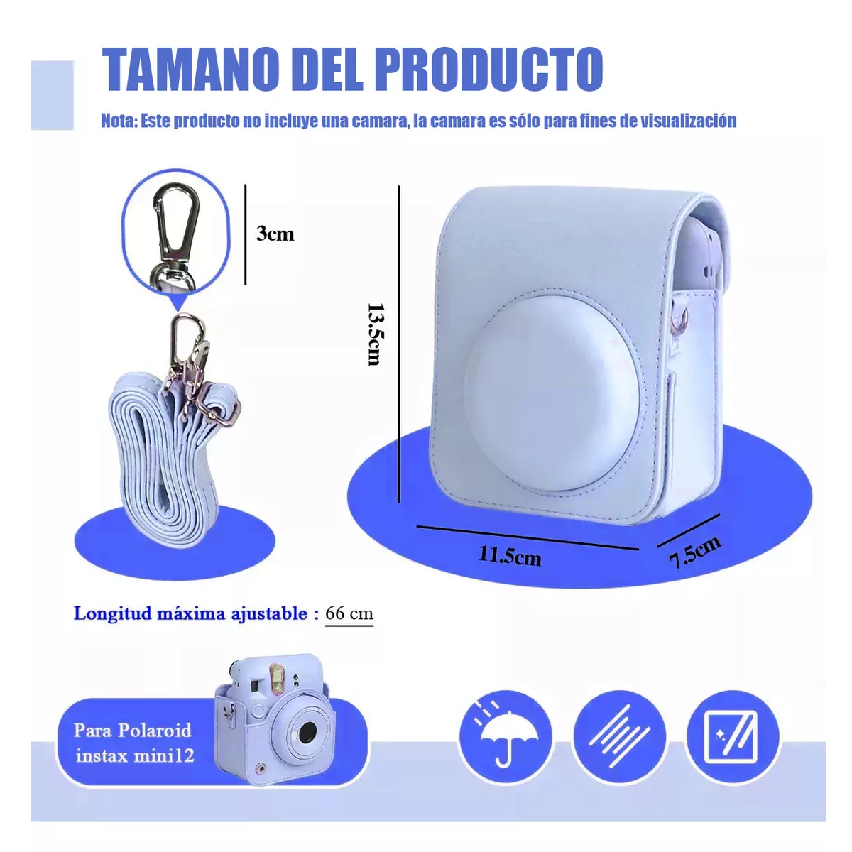 Foto 3 | Funda Para Instax Mini 11/12 Eo Safe Imports Esi-15170 Azul