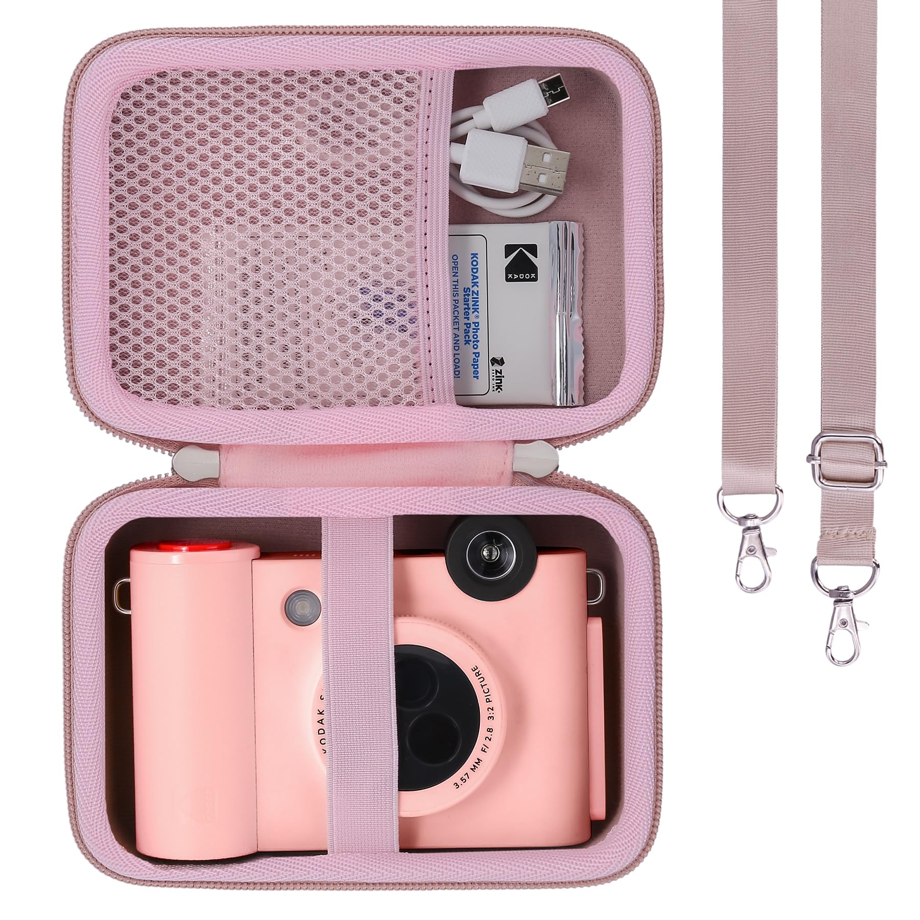 Funda De Viaje Khanka Para Cámara Inalámbrica Kodak Smile Plus, Color Rosa - Venta Internacional.