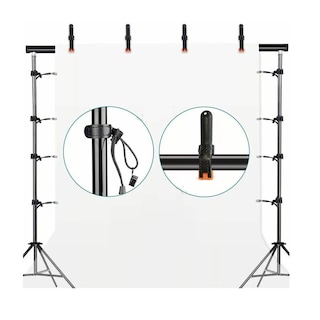 Foto 4 | Set Abrazadera de Resorte y Cuerda Clip para Fotografía Eo Safe Imports ESI-9654 Negros 16 Piezas