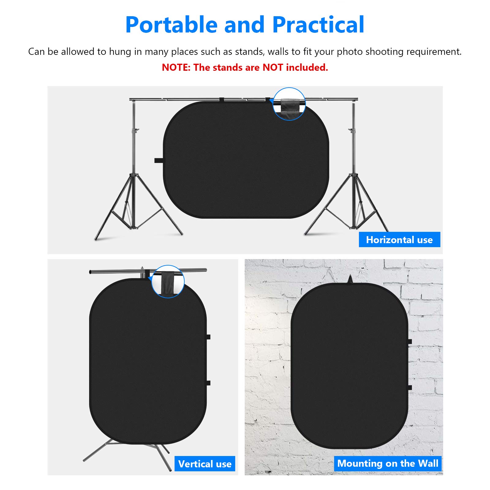 Foto 4 pulgar | Fondos Chromakey Neewer 2 en 1 Blanco y Negro 1,5 x 2 m - Venta Internacional