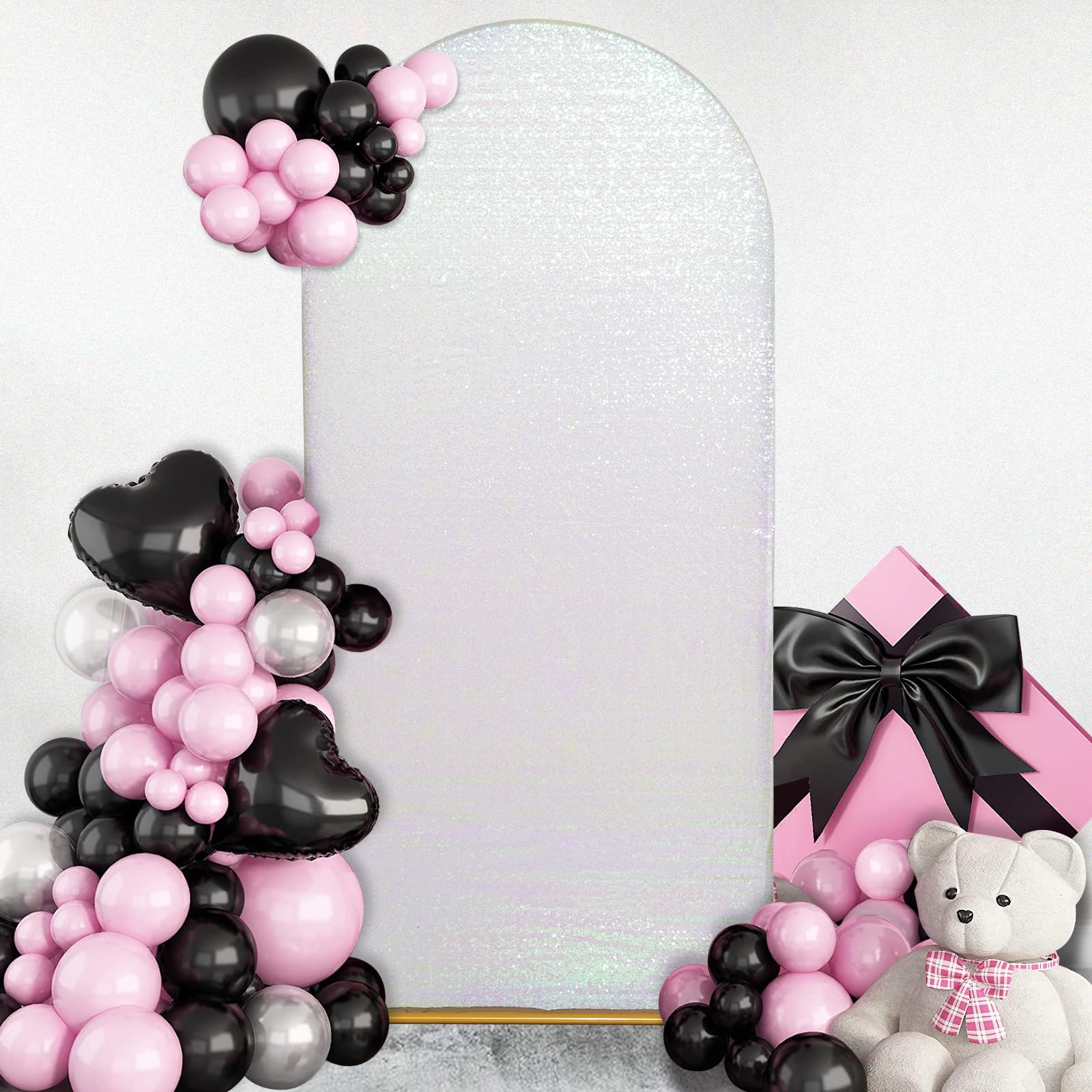 Foto 2 pulgar | Funda de Telón de Fondo con Lentejuelas Blancas Eternal Beauty 220 x 120 cm - Venta Internacional