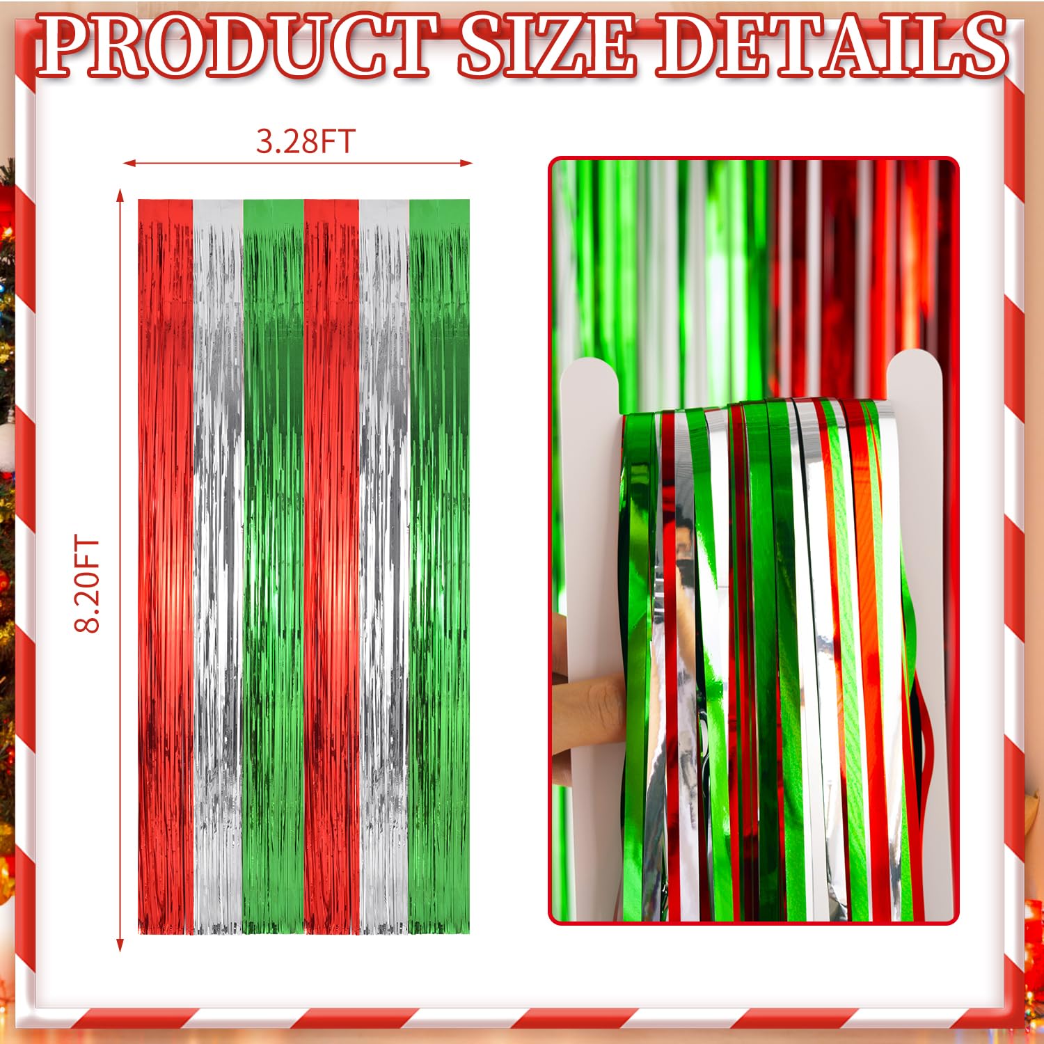 Foto 3 | Cortinas de Flecos Org 1 X 2,5 M, Paquete de 2 - Venta Internacional