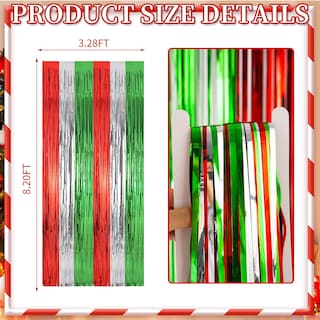 Foto 3 | Cortinas de Flecos Org 1 X 2,5 M, Paquete de 2 - Venta Internacional