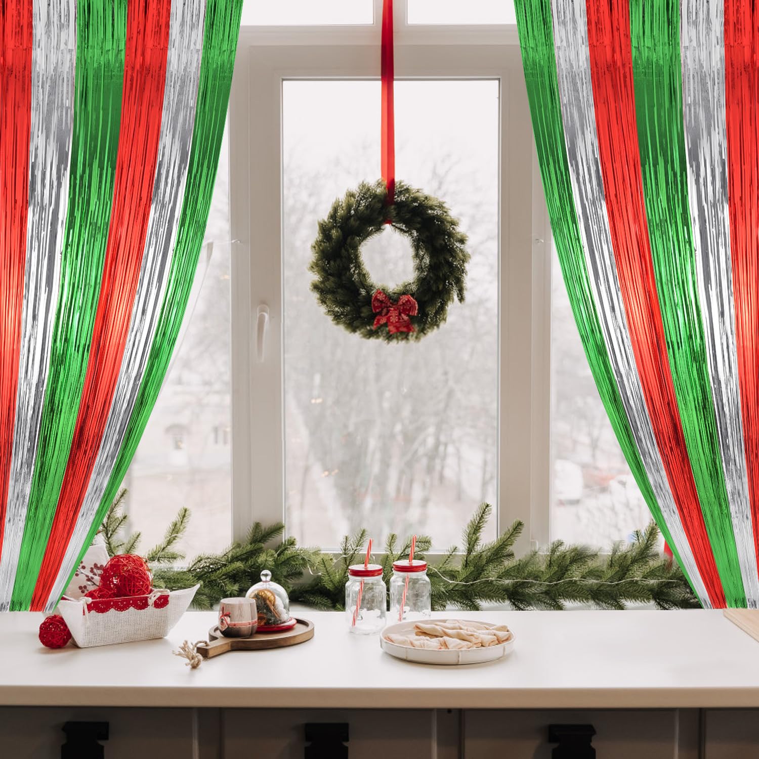 Foto 7 pulgar | Cortinas de Flecos Org 1 X 2,5 M, Paquete de 2 - Venta Internacional