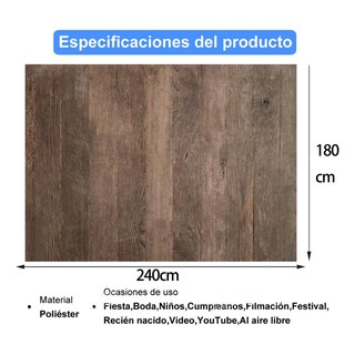 Foto 2 | Fondo De Fotografía De Textura Madera Eo Safe Imports Esi-20553 Marron
