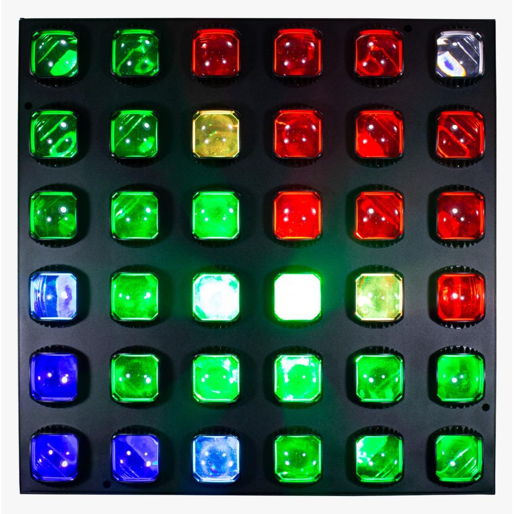 Foto 2 pulgar | Panel De Luz Led Alien Pro Astral 36 Panales/15 W/dmx 512