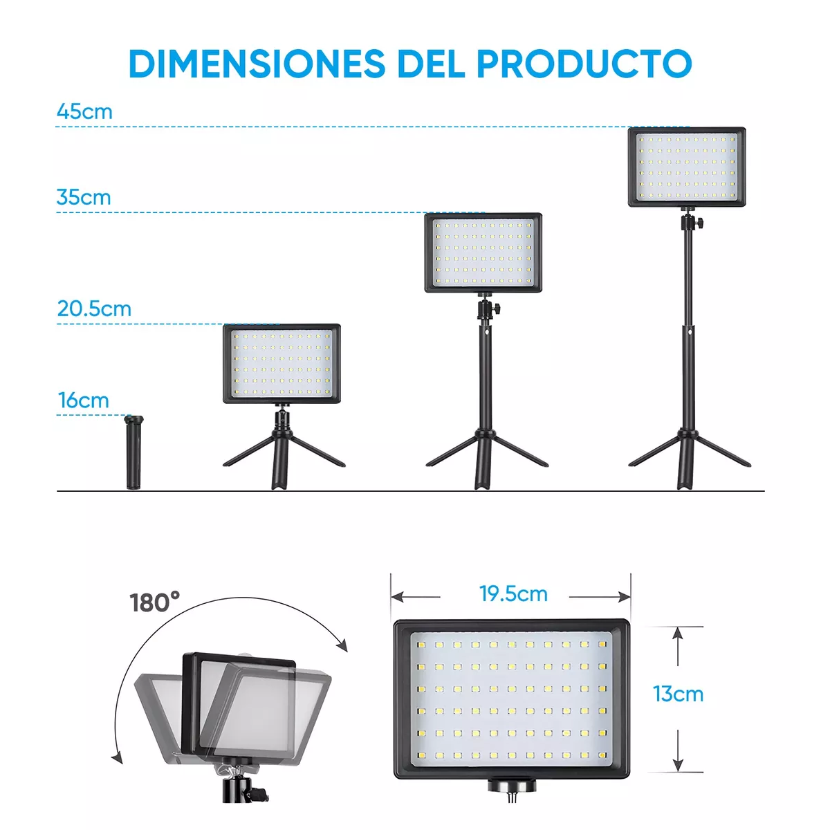 Foto 5 pulgar | Kit de Luz LED USB Regulable para Fotografía y Video con Soporte de Trípode